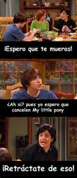 Size: 417x960 | Tagged: safe, human, barely pony related, drake & josh, facebook, irl, irl human, photo, spanish, translated in the comments