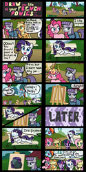 Size: 4953x9936 | Tagged: safe, artist:thecheeseburger, applejack, derpy hooves, fluttershy, maud pie, pinkie pie, rainbow dash, rarity, twilight sparkle, alicorn, earth pony, pegasus, pony, unicorn, g4, absurd resolution, comic, draw me like one of your french girls, female, mane six, mare, oops my bad, rock, twilight sparkle (alicorn)