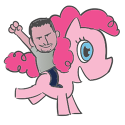 Size: 288x288 | Tagged: artist needed, safe, pinkie pie, g4, brony, neckbeard, stereotype, stylistic suck