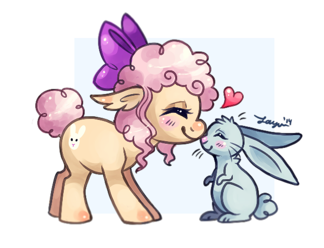 Spring Filly #587142 - safe, artist:fayven, oc, oc only, oc:twinkie spring, rabbit ...