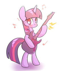 Size: 1200x1400 | Tagged: safe, artist:joycall6, twilight sparkle, pony, g4, bipedal, female, guitar, musical instrument, solo