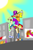 Size: 2000x3000 | Tagged: safe, artist:pixel, apple bloom, applejack, cheerilee, rainbow dash, scootaloo, human, g4, crossover, high res, humanized, jet set radio