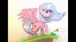 Size: 1191x670 | Tagged: safe, artist:thefriendlyelephant, oc, oc only, pegasus, pony, requested art, solo, traditional art