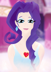 Size: 3508x4961 | Tagged: safe, artist:rariedash, rarity, human, g4, female, humanized, lineless, looking at you, necklace, solo