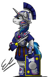 Size: 1024x1644 | Tagged: safe, artist:strike-art, shining armor, g4, armor, centurion, gladius, helmet, legion, legionary, male, scutum, shield, simple background, solo, sword, white background