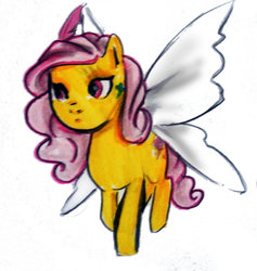 Size: 2382x2517 | Tagged: safe, artist:mengchiao, rosedust, flutter pony, g1, g4, female, g1 to g4, generation leap, high res, queen rosedust, solo, traditional art