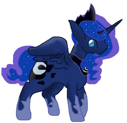 Size: 706x684 | Tagged: safe, artist:angelstar000, princess luna, g4, prince artemis, rule 63, simple background, solo