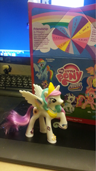 Size: 460x815 | Tagged: safe, fluttershy, pinkie pie, princess celestia, rainbow dash, rarity, twilight sparkle, alicorn, pony, g4, female, happy meal, mare, mcdonald's, mcdonald's happy meal toys, rainbow power, toy, twilight sparkle (alicorn)