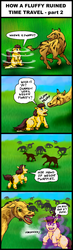 Size: 566x1932 | Tagged: safe, artist:daisoreta, fluffy pony, comic, fluffy pony original art, implied pissing, implied pooping, poop, scared, time travel, urine