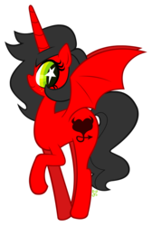 Size: 1611x2403 | Tagged: safe, artist:wicked-at-heart, oc, oc only, oc:wicked heart, alicorn, demon, pony, alicorn oc, freckles, solo