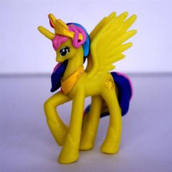 Size: 1024x1024 | Tagged: safe, princess celestia, alicorn, pony, g4, bananalestia, bootleg, female, goldlestia, irl, photo, toy, yellowlestia