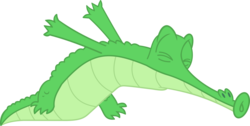 Size: 1260x633 | Tagged: safe, artist:porygon2z, gummy, alligator, reptile, g4, male, simple background, sneezing, solo, transparent background, vector