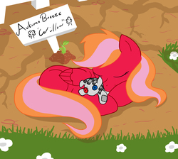 Size: 3923x3508 | Tagged: safe, artist:teengirl, smarty pants, oc, oc only, oc:autumn breeze, pegasus, pony, g4, female, filly, high res, offspring, parent:big macintosh, parent:fluttershy, parents:fluttermac, sleeping, solo