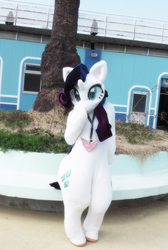 Size: 671x1000 | Tagged: safe, artist:girlieginger, rarity, human, g4, cosplay, fursuit, irl, irl human, photo, solo