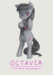 Size: 992x1403 | Tagged: safe, artist:kuang-han, octavia melody, earth pony, pony, g4, bipedal, female, pixiv, solo