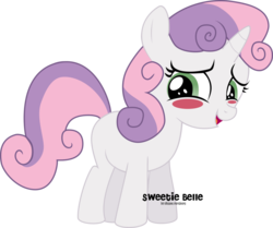 Size: 979x817 | Tagged: safe, artist:oobrushstrokeoo, sweetie belle, pony, unicorn, g4, blushing, female, filly, foal, horn, simple background, solo, transparent background