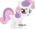 Size: 979x817 | Tagged: safe, artist:oobrushstrokeoo, sweetie belle, pony, unicorn, g4, blushing, female, filly, foal, horn, simple background, solo, transparent background