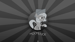 Size: 1920x1080 | Tagged: safe, artist:bpen42, artist:egophiliac, artist:karl97, edit, princess luna, moonstuck, g4, cartographer's cap, female, filly, grayscale, hat, monochrome, solo, vector, wallpaper, wallpaper edit, woona