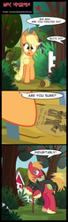 Size: 807x2629 | Tagged: safe, artist:toxic-mario, applejack, big macintosh, earth pony, pony, g4, leap of faith, my little pony: friendship is magic, apple tree, cane, classy, clothes, comic, female, male, mare, monocle, stallion, tonic, tree