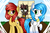 Size: 7141x4688 | Tagged: safe, artist:axioma_dice, oc, oc only, alicorn, earth pony, pegasus, pony, absurd resolution