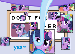 Size: 1280x914 | Tagged: safe, trixie, twilight sparkle, alicorn, pony, g4, do it for her, female, female pov, lesbian, male, mare, meme, offscreen character, offscreen female, pov, ship:twixie, shipping, the simpsons, twilight sparkle (alicorn), yes