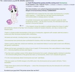 Size: 1529x1462 | Tagged: safe, sweetie belle, g4, /mlp/, 4chan, 4chan screencap, barely pony related, dna, science, text