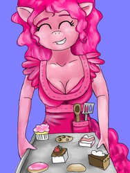 Size: 1080x1440 | Tagged: safe, artist:rainbowsprinklesart, pinkie pie, earth pony, anthro, g4, female, solo