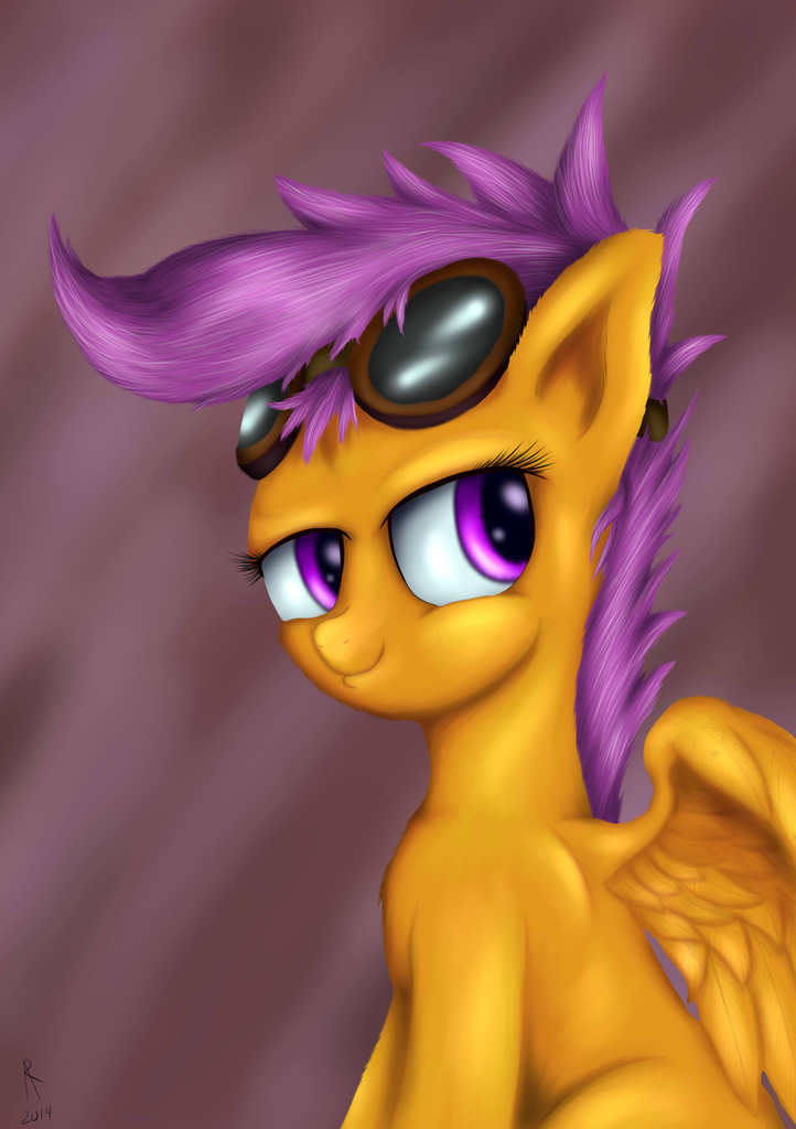 Safe Artist Rameslack Scootaloo G Female High Res Solo Derpibooru