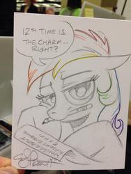 Size: 768x1024 | Tagged: safe, artist:andy price, rainbow dash, g4, female, paper, pencil, pencil drawing, solo, test, traditional art