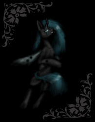 Size: 1818x2333 | Tagged: dead source, safe, artist:sewni, queen chrysalis, changeling, changeling queen, g4, bedroom eyes, female, solo