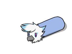 Size: 1024x768 | Tagged: safe, artist:arrwulf, oc, oc only, oc:skye snowtail, griffon, blanket burrito, burditto, burrito, simple background, smiling, solo