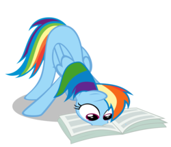 Size: 1714x1475 | Tagged: safe, artist:mlp-scribbles, rainbow dash, pegasus, pony, g4, boop, face down ass up, facebook, facebooking, female, mare, newspaper, reading, simple background, solo, transparent background, vector, wide eyes