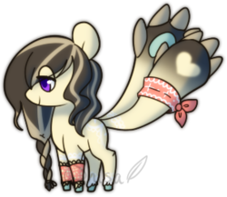 Size: 303x263 | Tagged: safe, artist:ishisa, oc, oc only, earth pony, pony, augmented tail, solo