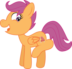 Size: 557x533 | Tagged: safe, artist:durpiluv, scootaloo, pegasus, pony, g4, cutie mark, female, filly, foal, simple background, smiling, solo, transparent background