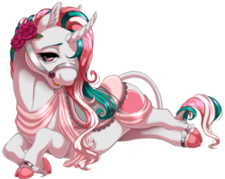 Size: 1509x1204 | Tagged: safe, artist:kittehkatbar, oc, oc only, classical unicorn, cloven hooves, curved horn, horn, leonine tail, simple background, solo, transparent background, unshorn fetlocks