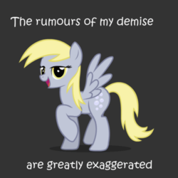 Size: 840x840 | Tagged: safe, artist:quinn13, derpy hooves, pegasus, pony, g4, female, mare, mark twain, solo, the grey one's glorious return