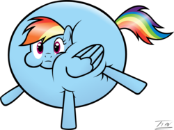 Size: 3918x2924 | Tagged: safe, artist:tim244, rainbow dash, g4, female, high res, inflation, solo