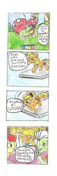 Size: 623x1907 | Tagged: safe, artist:oneovertwo, apple bloom, applejack, granny smith, g4, leap of faith, my little pony: friendship is magic, alternate scenario, comic, hospital, injured, ouch, scene parody