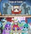 Size: 500x554 | Tagged: safe, edit, edited screencap, screencap, amethyst star, daisy, flam, flim, flower wishes, sparkler, theodore donald "donny" kerabatsos, parasprite, pony, g4, leap of faith, background pony, bandaged horn, donny, flim flam brothers, horn, meme, parasprite hat