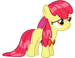 Size: 6500x5000 | Tagged: safe, artist:midnight--blitz, apple bloom, earth pony, pony, g4, leap of faith, absurd resolution, female, mare, simple background, solo, transparent background, vector, water wings, wet, wet mane, wet mane apple bloom