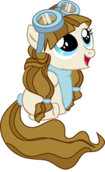 Size: 888x1453 | Tagged: safe, artist:creshosk, oc, oc only, clothes, female, filly, goggles, scarf, simple background, solo, transparent background, vector