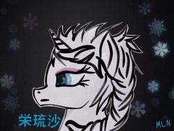 Size: 2048x1536 | Tagged: safe, artist:mylittleninja, pony, elsa, frozen (movie), japanese, kanji, ponified, solo