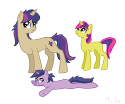 Size: 1207x1000 | Tagged: safe, artist:mashaheart, oc, oc only, oc:ace, oc:bookworm, oc:libra, blank flank, offspring, parent:comet tail, parent:twilight sparkle, parents:cometlight, siblings, simple background, transparent background
