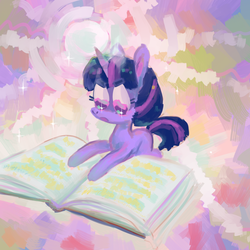 Size: 1000x1000 | Tagged: safe, artist:h-word, twilight sparkle, g4, book, female, solo