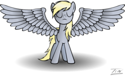 Size: 4936x3000 | Tagged: safe, artist:tim244, derpy hooves, pegasus, pony, g4, beautiful, epic derpy, eyes closed, female, frown, large wings, majestic, mare, simple background, solo, spread wings, transparent background, vector