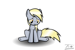 Size: 4518x3005 | Tagged: safe, artist:tim244, derpy hooves, pegasus, pony, g4, female, frown, mare, sad, simple background, sitting, solo, transparent background, underhoof, vector