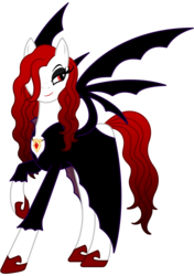 Size: 1200x1700 | Tagged: safe, artist:moonlight-pen, oc, oc only, oc:lady veronica, vampire, vampony, clothes, female, solo
