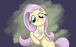 Size: 1728x1080 | Tagged: safe, artist:stupchek, fluttershy, rabbit, g4, female, solo