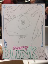 Size: 768x1024 | Tagged: safe, artist:andy price, doctor whooves, time turner, g4, don't blink, male, solo, traditional art