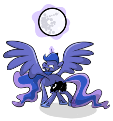 Size: 1200x1280 | Tagged: safe, artist:secoh2000, princess luna, g4, faic, female, moon, solo